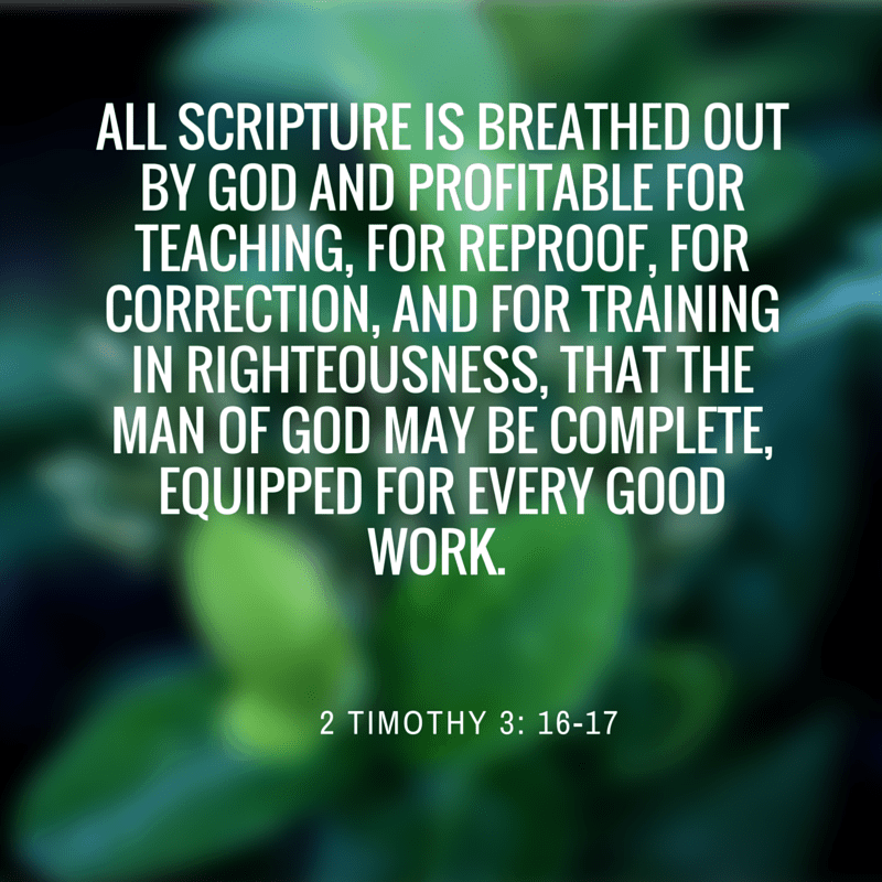 2 Timothy 3: 16-17